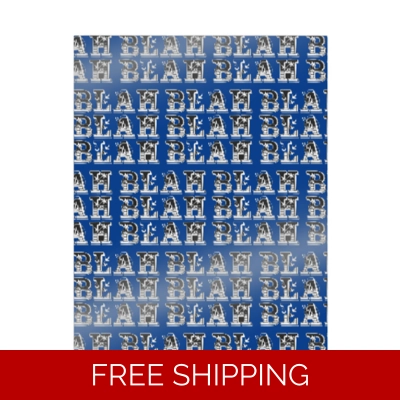 Custom Gift Wrapping Paper Blah Blah Blah